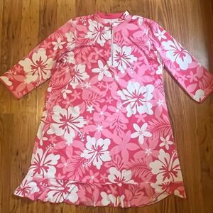 Ana Clara Active Emerson Sports Dress Laka Pink Floral 3/4 Zip Sz XXL NWT